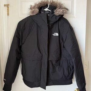 The North Face Women’s Black Fur-Trimmed Hooded Jacket